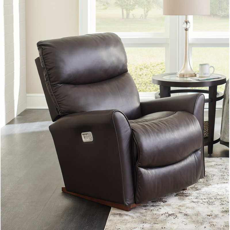 LaZBoy Rowan Leather Match Power Rocking Recliner with Adjustable